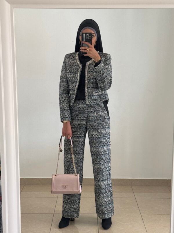 Ensemble CHA TWEED 80'S - Gris