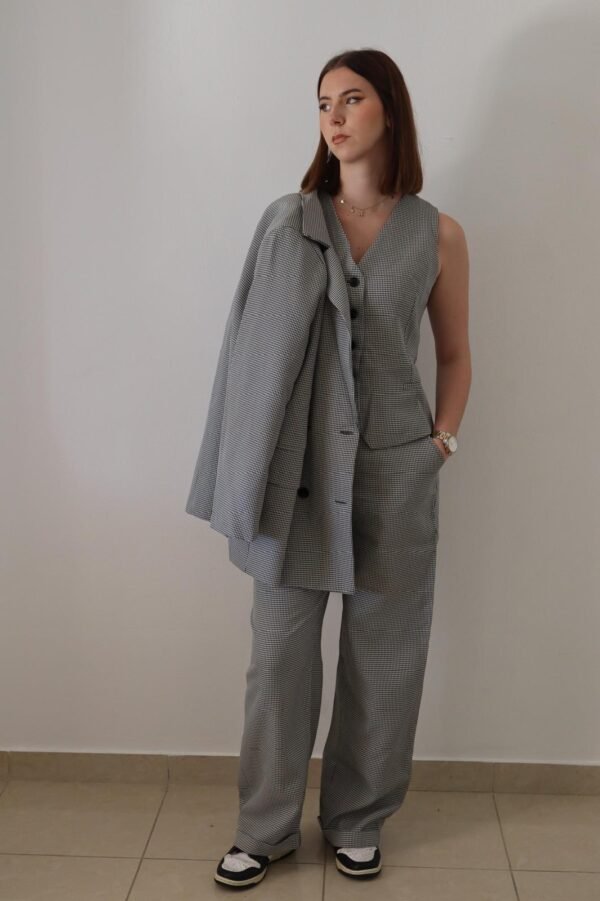 Gilet sans manches PIED DE POULE