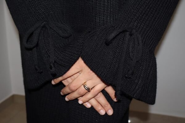 Robe PAPAYE Maxi en maille - Nœuds sur les manches – Image 6