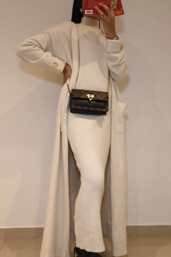Ensemble NOUR - Robe col roulé + gilet long – Image 4