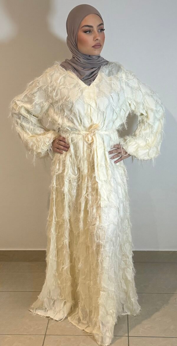 Robe Plume AUDREY - Crème – Image 2