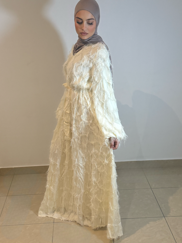 Robe Plume AUDREY - Crème