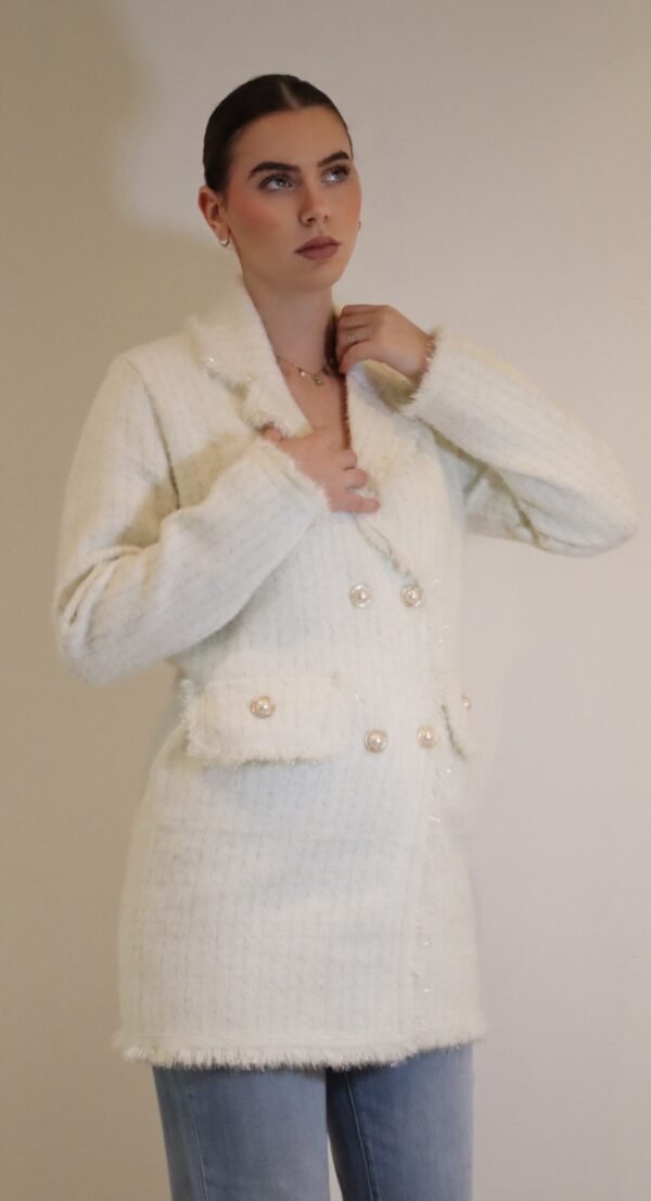 Gilet manches longues RILENE - Blanc – Image 2