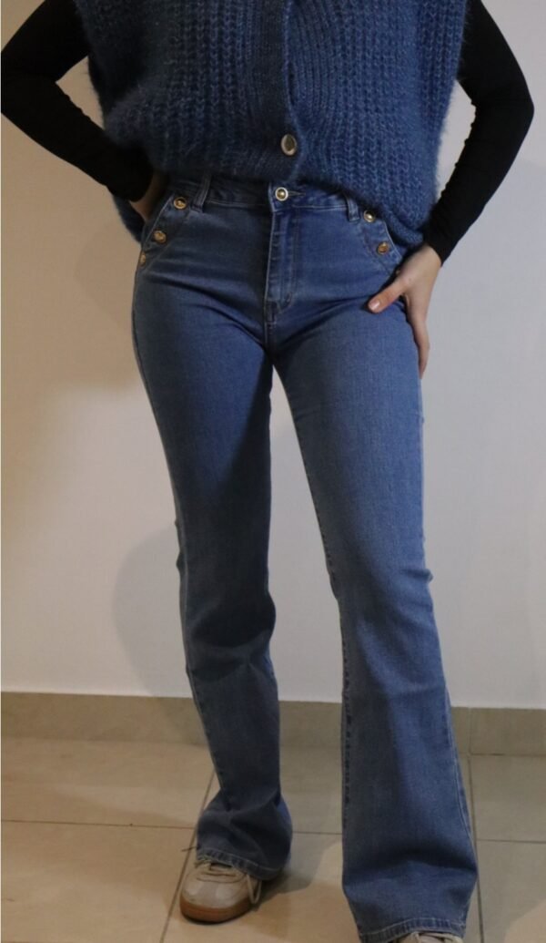 Jean Pattes d'Eléphant - Bleu – Image 3