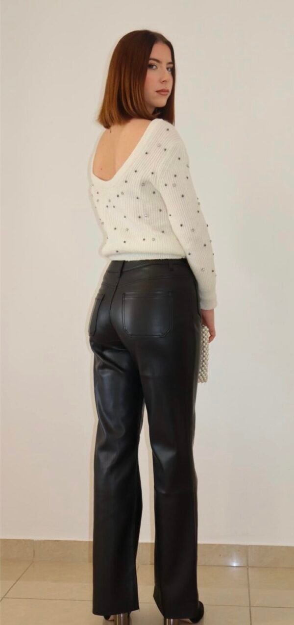 Pantalon Similicuir - Noir – Image 2