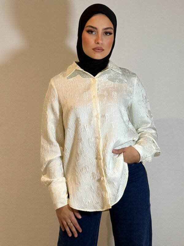 Chemise ZEYNA à motifs gaufrés
