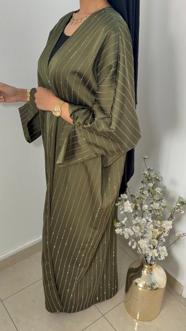 ABAYA NOUR - Vert kaki – Image 2